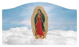 DASHELL-110-BL Lady of Guadalupe Clouds Blue